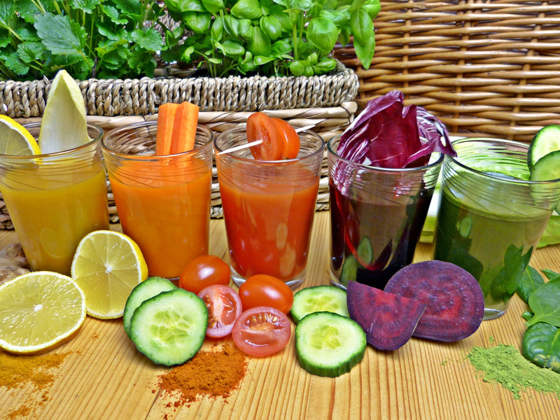 Detox Smoothies on a Table